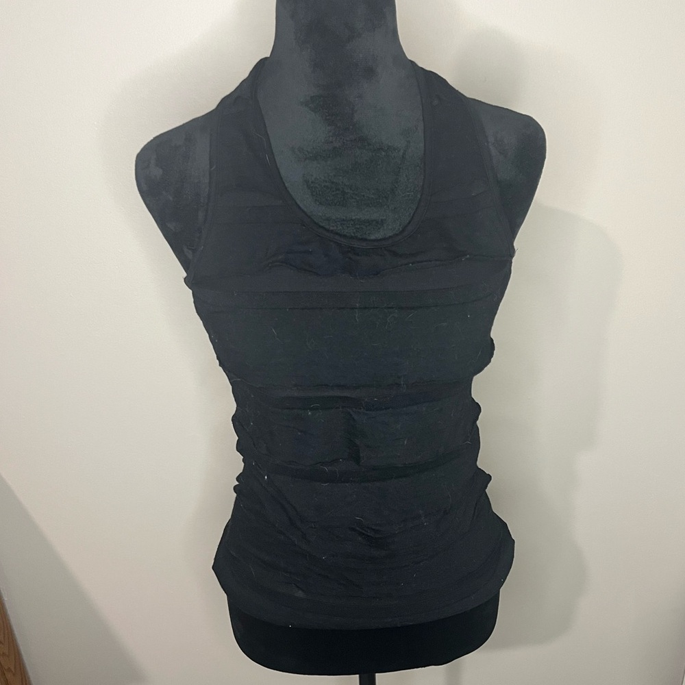 Miley Cyrus Crisscross Back, Ruffle Tank